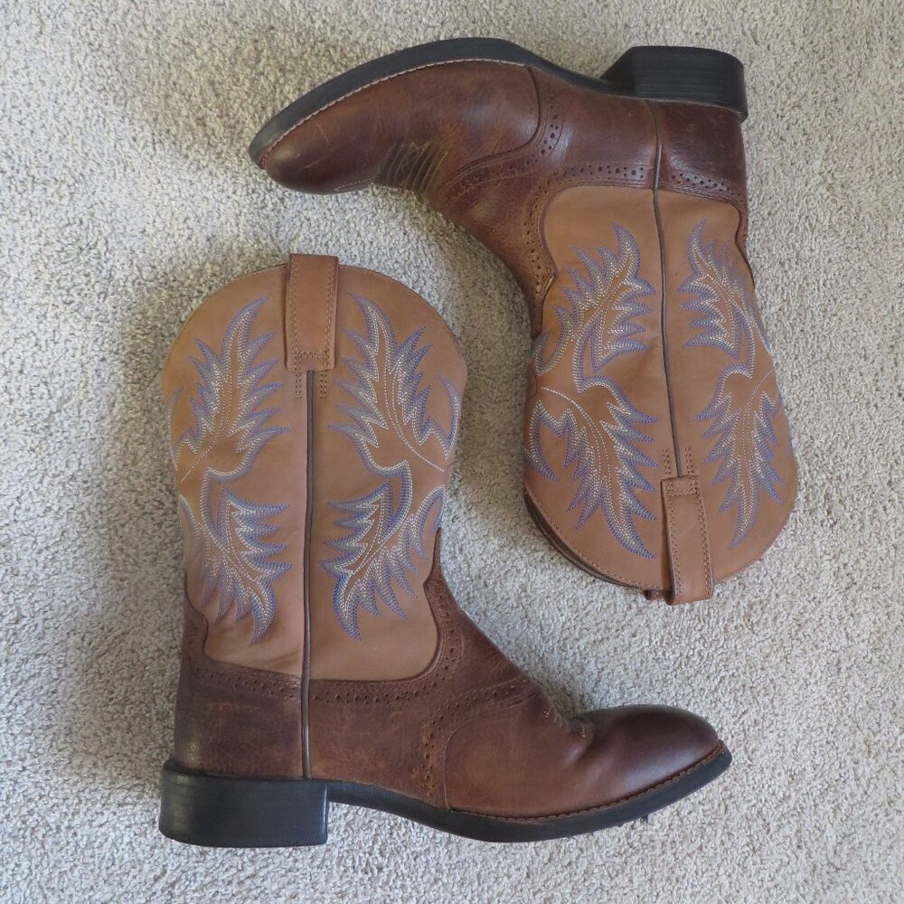 Ariat Heritage Stockman Mens Cowboy/Western Boots Size 9 Brown U Toe #10002252